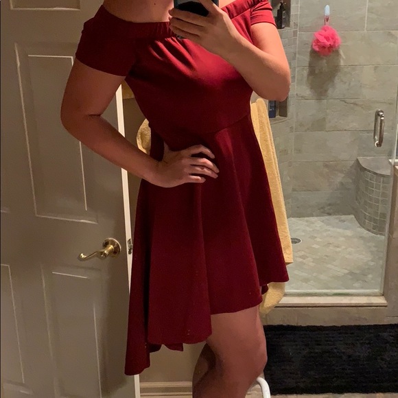 Maroon high low dress - Picture 1 of 5